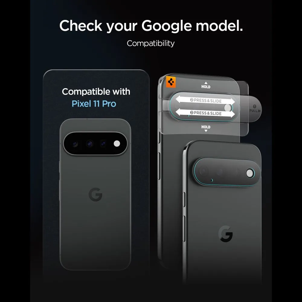Google Pixel 11 Pro Aizsargstikls  SPIGEN OPTIK PRO GLAS.TR EZ FIT CAMERA PROTECTOR 2-PACK