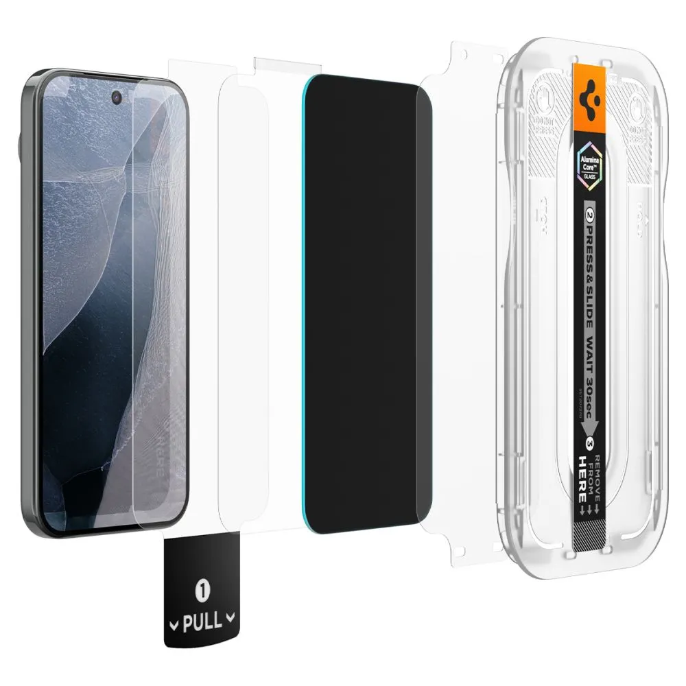 Google Pixel 11 Pro panssarilasi  SPIGEN GLAS.TR EZ FIT PRO AC PRIVACY 2-PACK