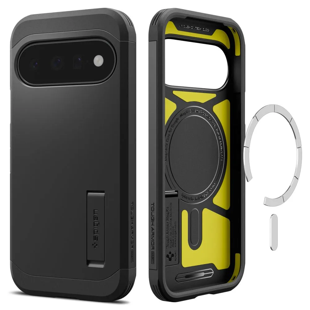 Google Pixel 11 skal svart SPIGEN TOUGH ARMOR MAG MAGSAFE