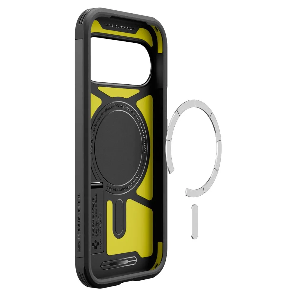 Google Pixel 11 skal svart SPIGEN TOUGH ARMOR MAG MAGSAFE
