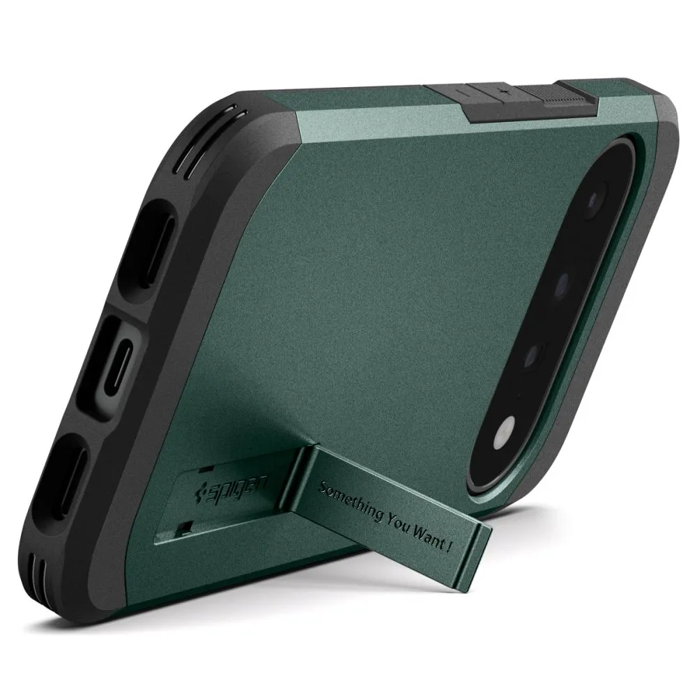 Google Pixel 11 skal grön SPIGEN TOUGH ARMOR MAG MAGSAFE