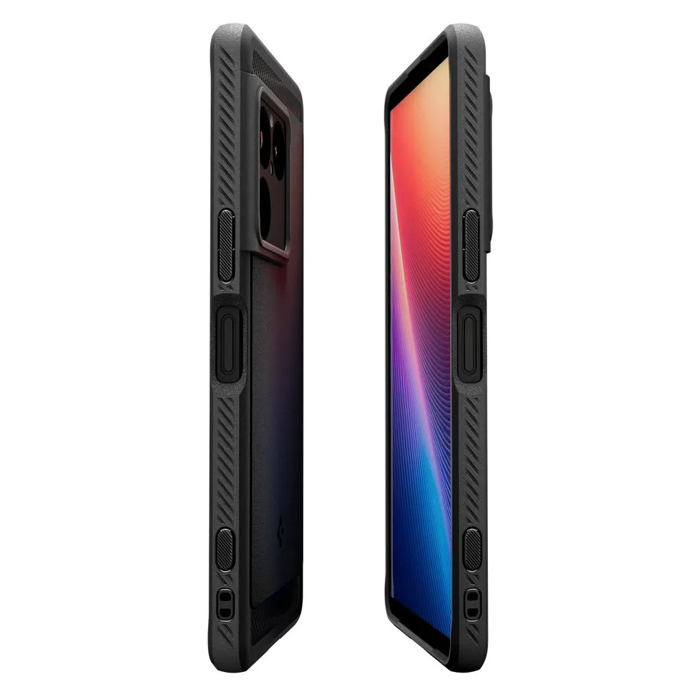 Sony Xperia 1 VIII Telefona vāciņš melns SPIGEN RUGGED ARMOR