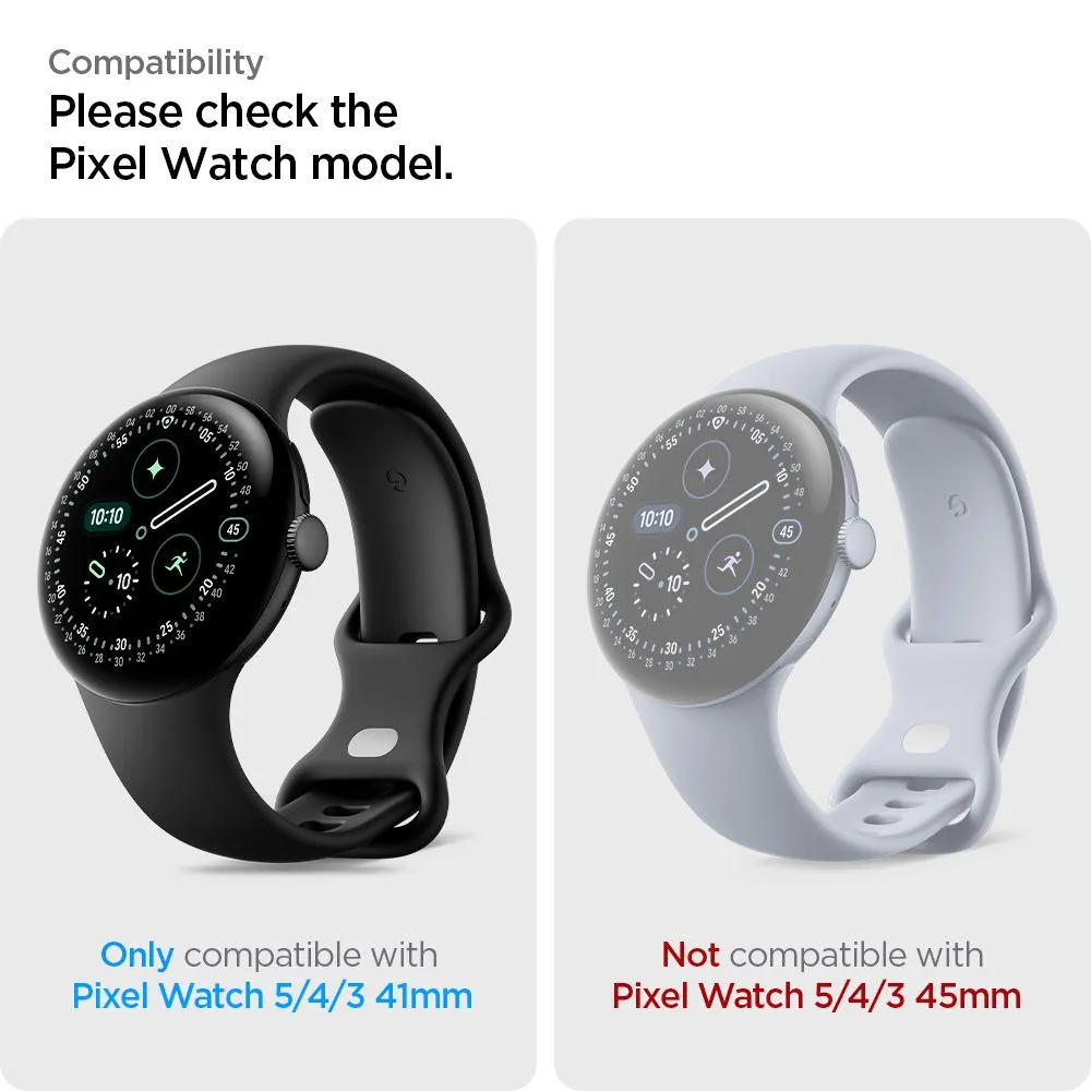 Google Pixel Watch 5 viedpulksteņa aizsargstikls  SPIGEN ELITE SHIELD ”EZ FIT” 2-PACK (41 MM)