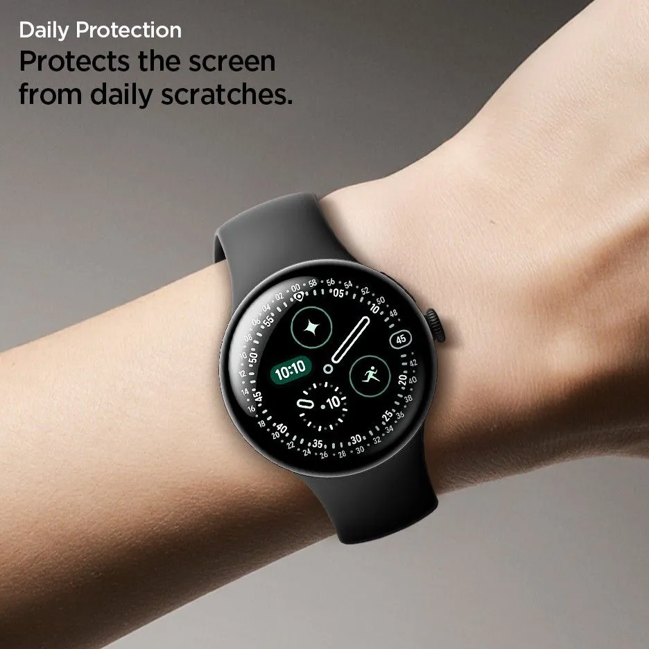 Google Pixel Watch 5 viedpulksteņa aizsargstikls  SPIGEN ELITE SHIELD ”EZ FIT” 2-PACK (41 MM)