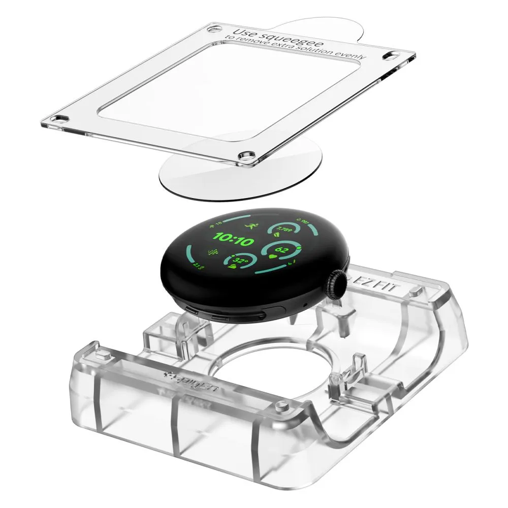 Google Pixel Watch 5 viedpulksteņa aizsargstikls  SPIGEN ELITE SHIELD ”EZ FIT” 2-PACK (41 MM)