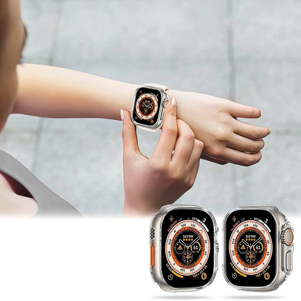 Apple Watch Ultra 4 Aizsargvāciņi un maciņi caurspīdīgs TECH-PROTECT DEFENSE360 (49mm)