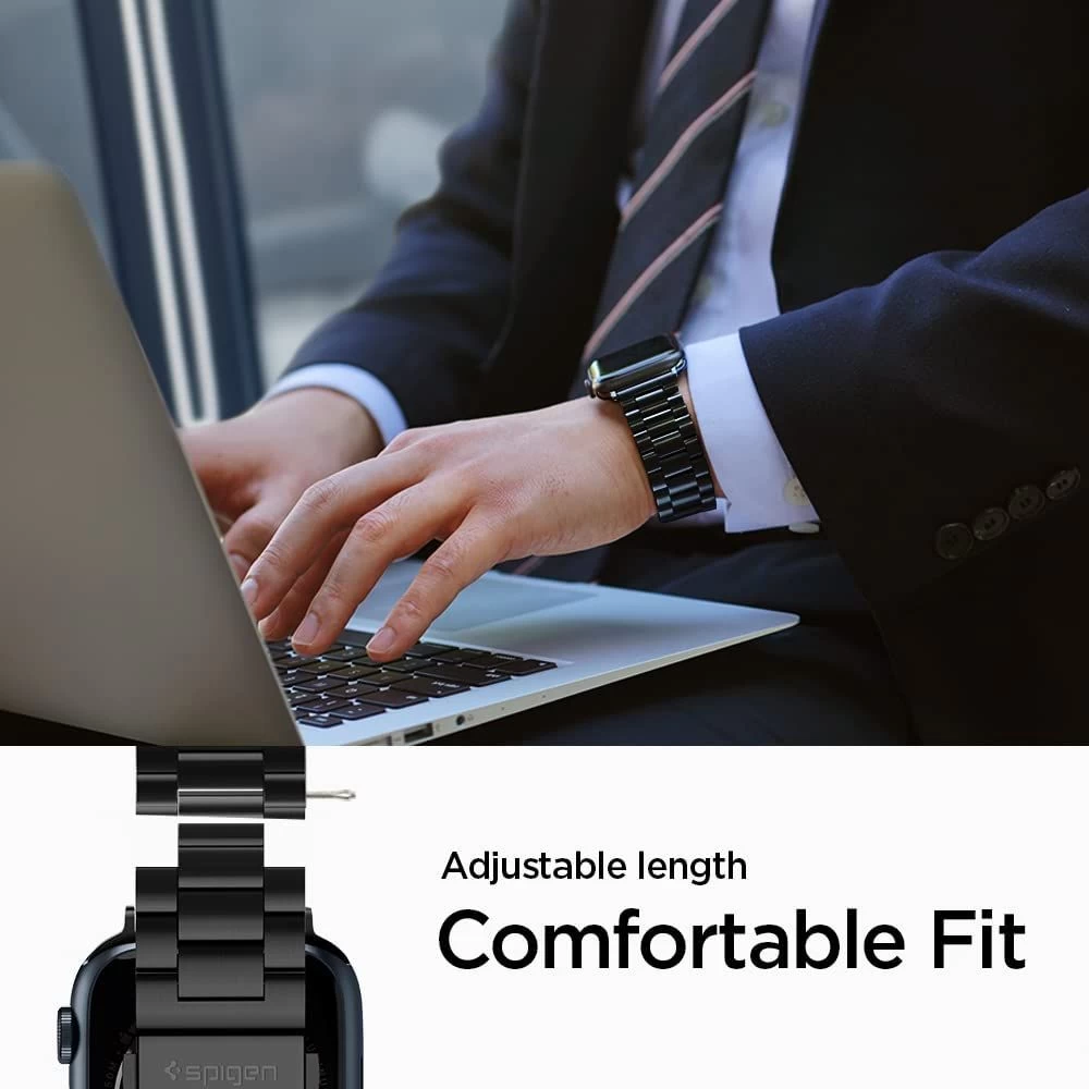 Apple Watch Ultra 4 Viedpulksteņu siksniņas melns SPIGEN Modern Fit Band (49mm)