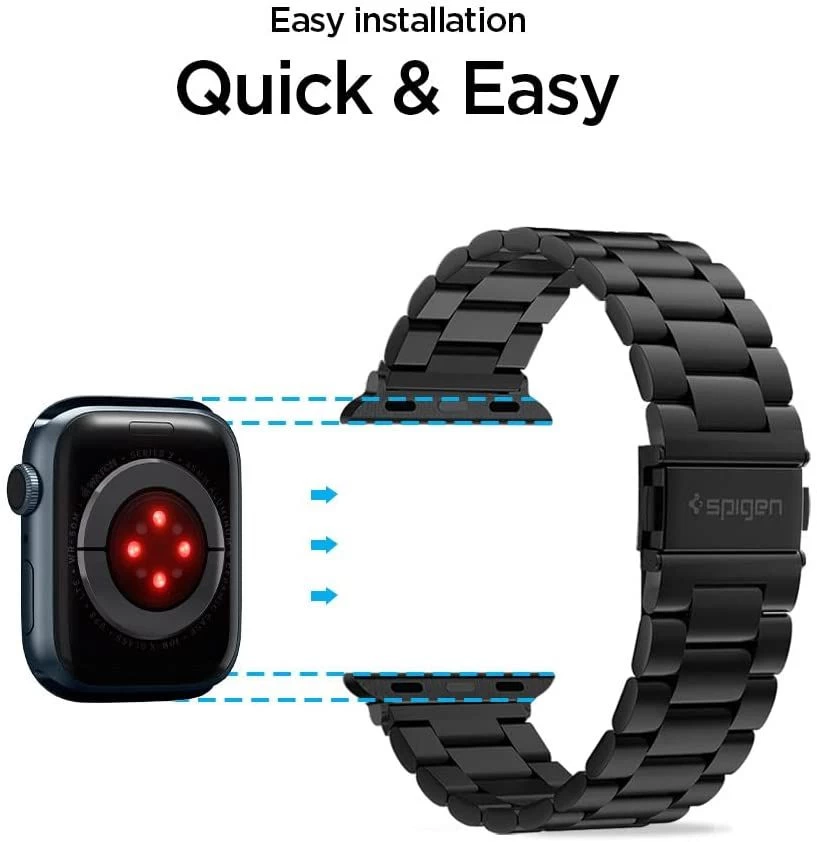 Apple Watch Ultra 4 Viedpulksteņu siksniņas melns SPIGEN Modern Fit Band (49mm)