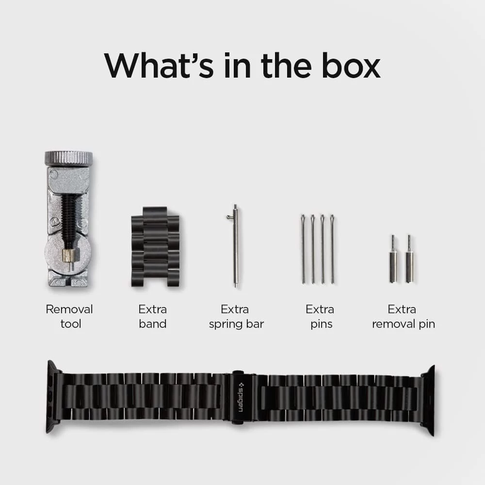 Apple Watch Ultra 4 Viedpulksteņu siksniņas melns SPIGEN Modern Fit Band (49mm)
