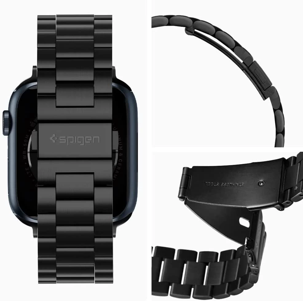 Apple Watch Ultra 4 Viedpulksteņu siksniņas melns SPIGEN Modern Fit Band (49mm)
