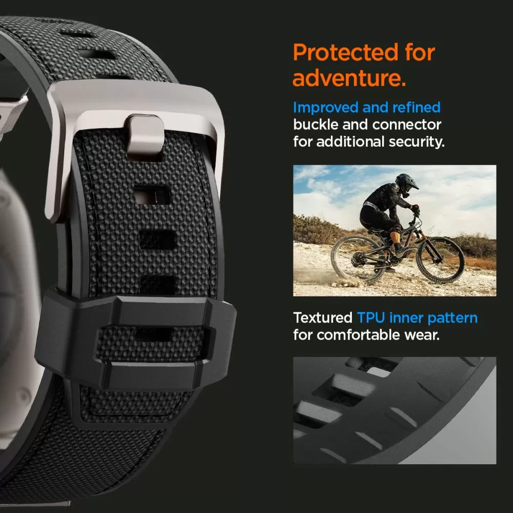 Apple Watch Ultra 4 Viedpulksteņu siksniņas melns SPIGEN DURAPRO ARMOR (49 mm)