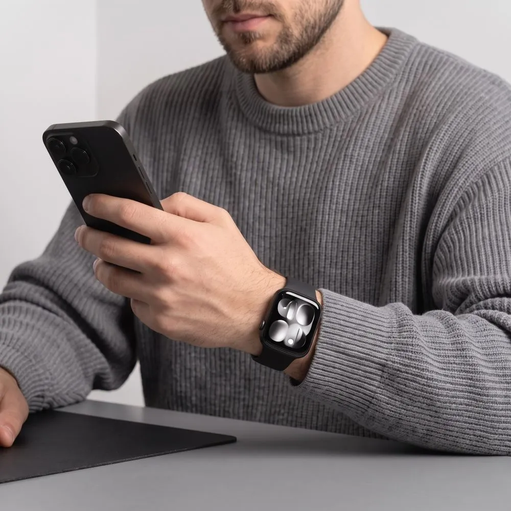 Apple Watch Ultra 4 Viedpulksteņu siksniņas melns TECH-PROTECT SILICONE (49mm)