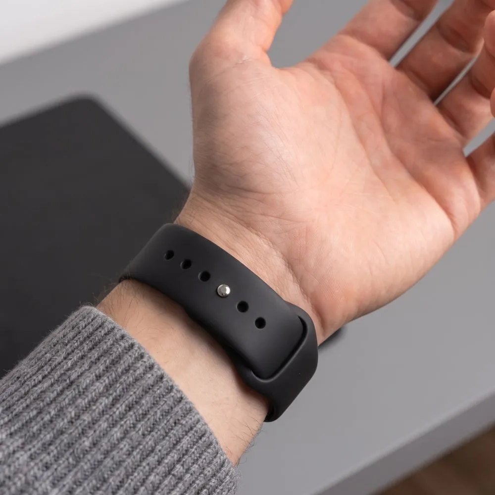 Apple Watch Ultra 4 Viedpulksteņu siksniņas melns TECH-PROTECT SILICONE (49mm)