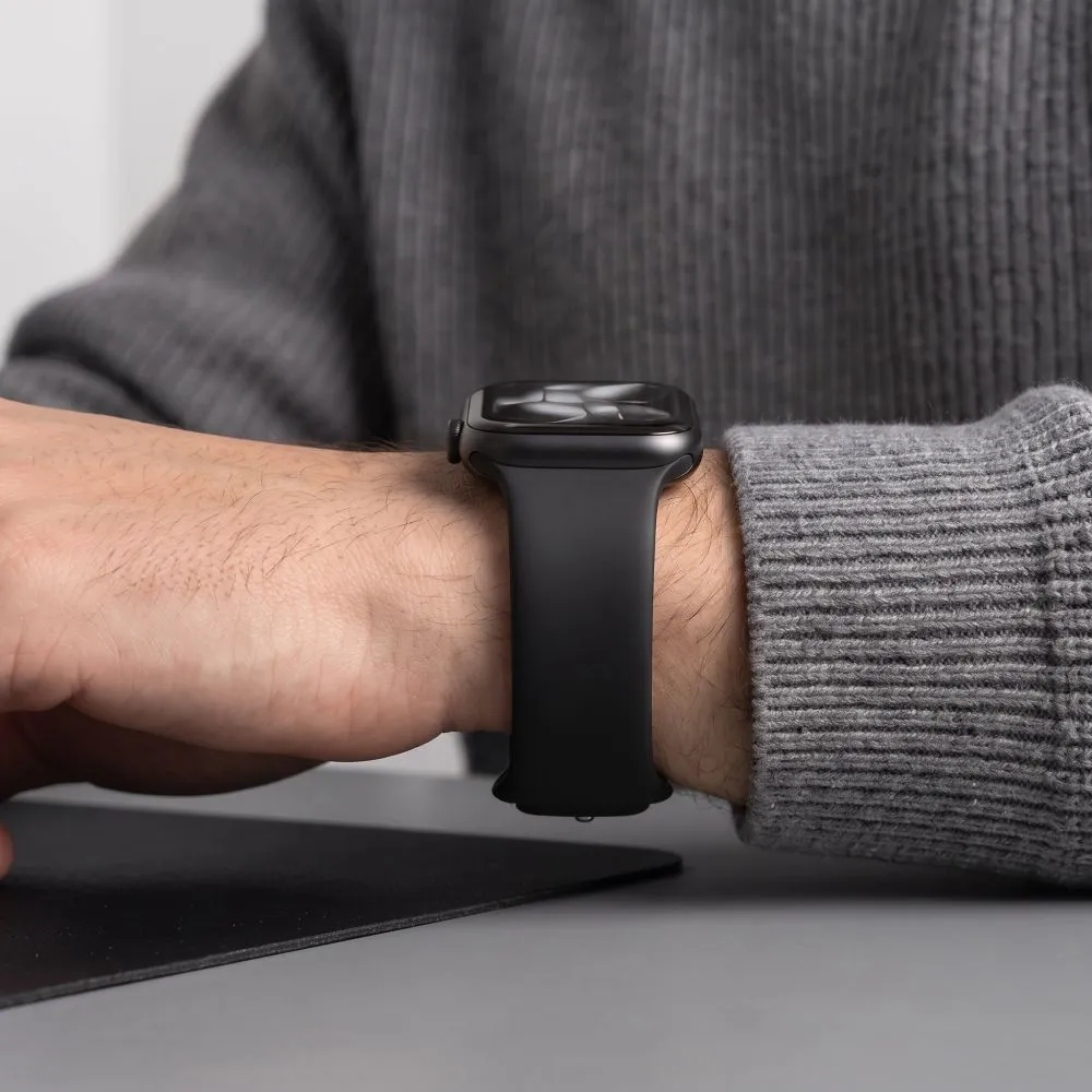 Apple Watch Ultra 4 Viedpulksteņu siksniņas melns TECH-PROTECT SILICONE (49mm)