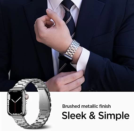 Apple Watch Ultra 4 Viedpulksteņu siksniņas sudraba SPIGEN MODERN FIT BAND (49mm)