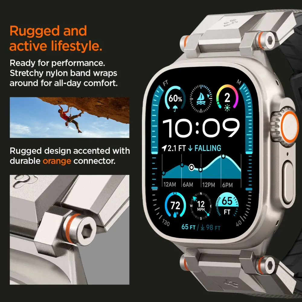 Apple Watch Ultra 4 Viedpulksteņu siksniņas zaļš SPIGEN DURAPRO ARMOR (49 mm)