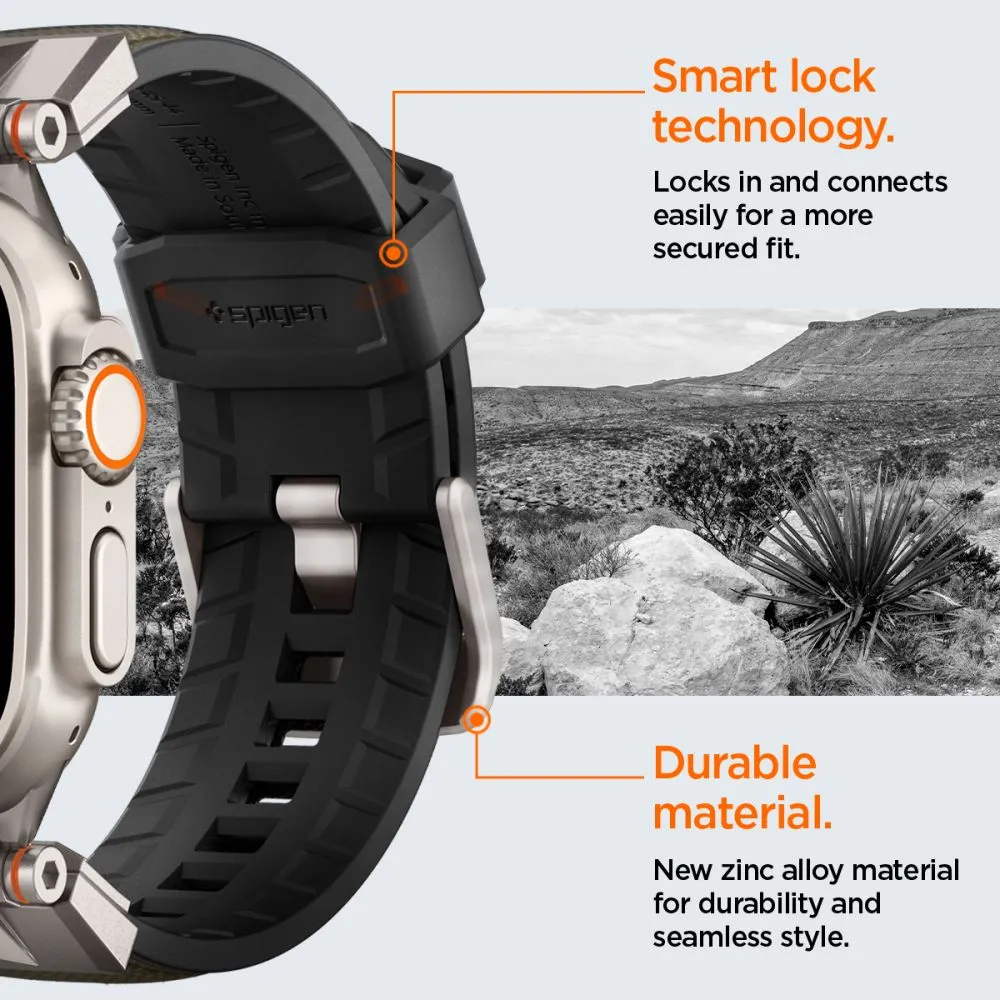 Apple Watch Ultra 4 Viedpulksteņu siksniņas zaļš SPIGEN DURAPRO ARMOR (49 mm)
