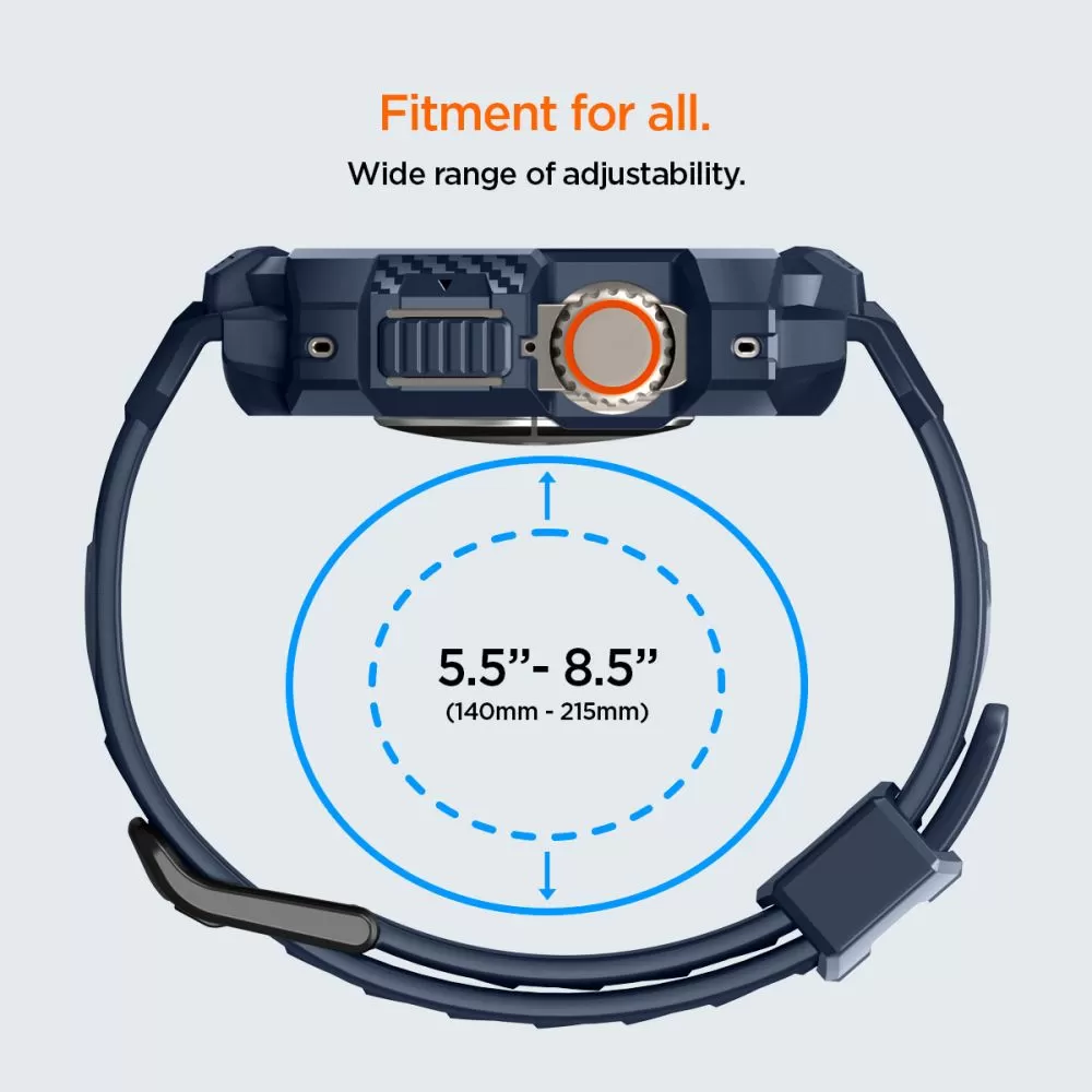 Apple Watch Ultra 4 Viedpulksteņu siksniņas zils SPIGEN RUGGED ARMOR ”PRO” (49 mm)