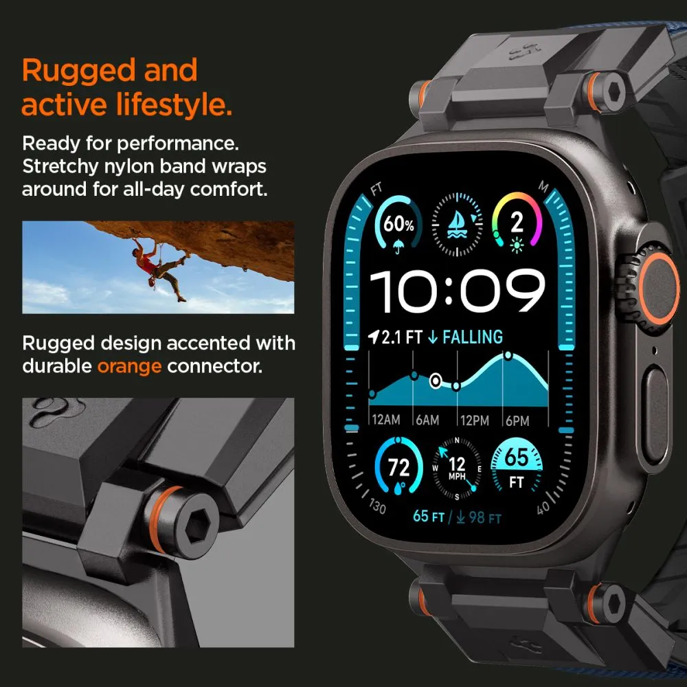 Apple Watch Ultra 4 Viedpulksteņu siksniņas zils SPIGEN DURAPRO ARMOR (49 mm)