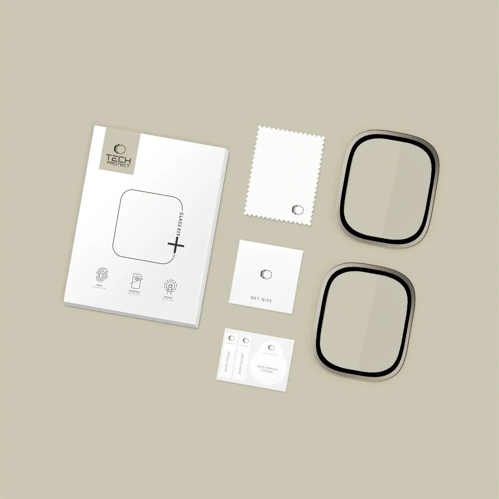 Apple Watch Ultra 4 viedpulksteņa aizsargstikls  TECH-PROTECT GLASS RING 2-PACK (49mm)
