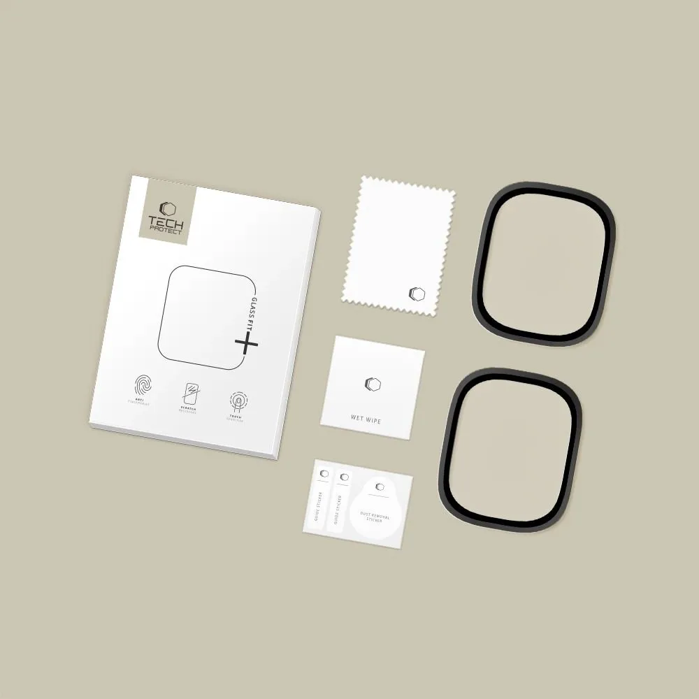 Apple Watch Ultra 4 viedpulksteņa aizsargstikls  TECH-PROTECT GLASS RING 2-PACK (49mm)