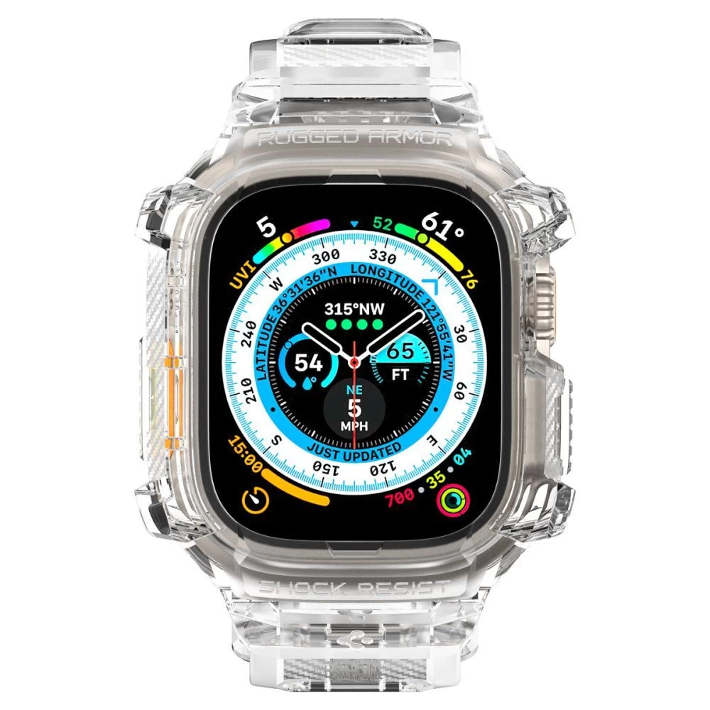 Apple Watch Ultra 4 Viedpulksteņu siksniņas caurspīdīgs SPIGEN RUGGED ARMOR ”PRO” (49mm)