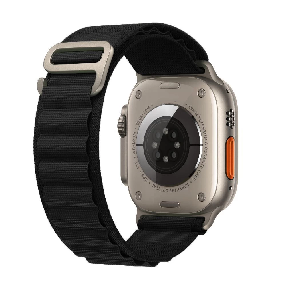 Apple Watch Ultra 4 Viedpulksteņu siksniņas melns TECH-PROTECT NYLON PRO (49 mm)