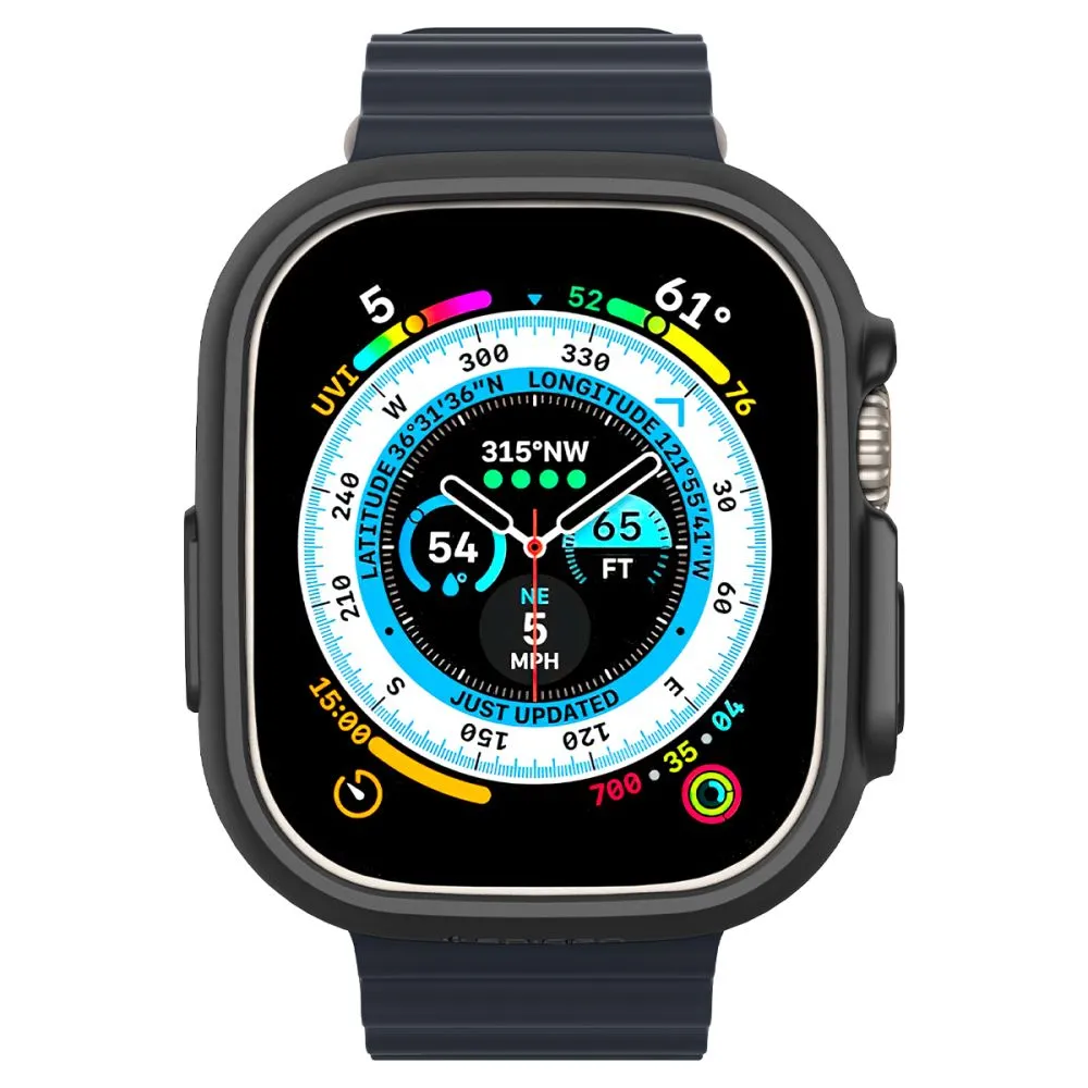 Apple Watch Ultra 4 Aizsargvāciņi un maciņi melns SPIGEN THIN FIT (49 mm)