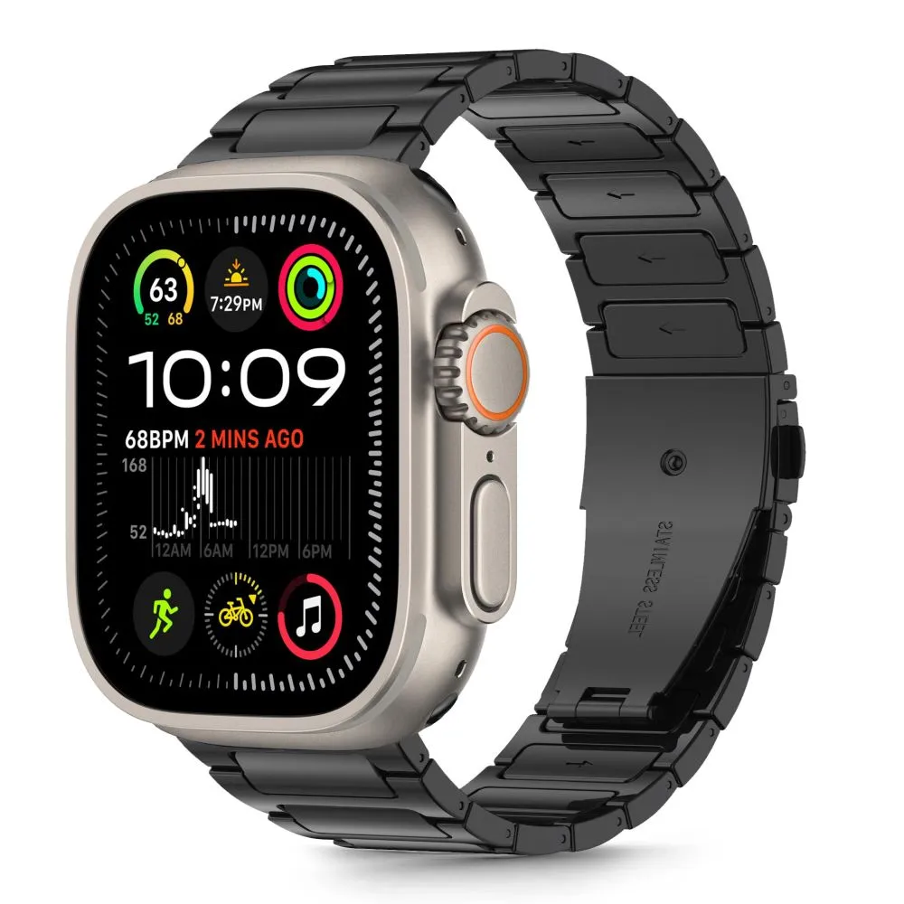 Apple Watch Ultra 4 Viedpulksteņu siksniņas melns TECH-PROTECT STAINLESS CLASSIC (49 mm)