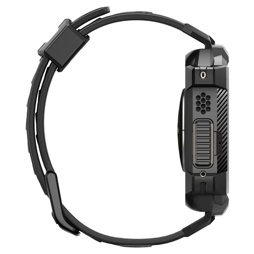 Apple Watch Ultra 4 Viedpulksteņu siksniņas melns SPIGEN RUGGED ARMOR ”PRO” (49 mm)
