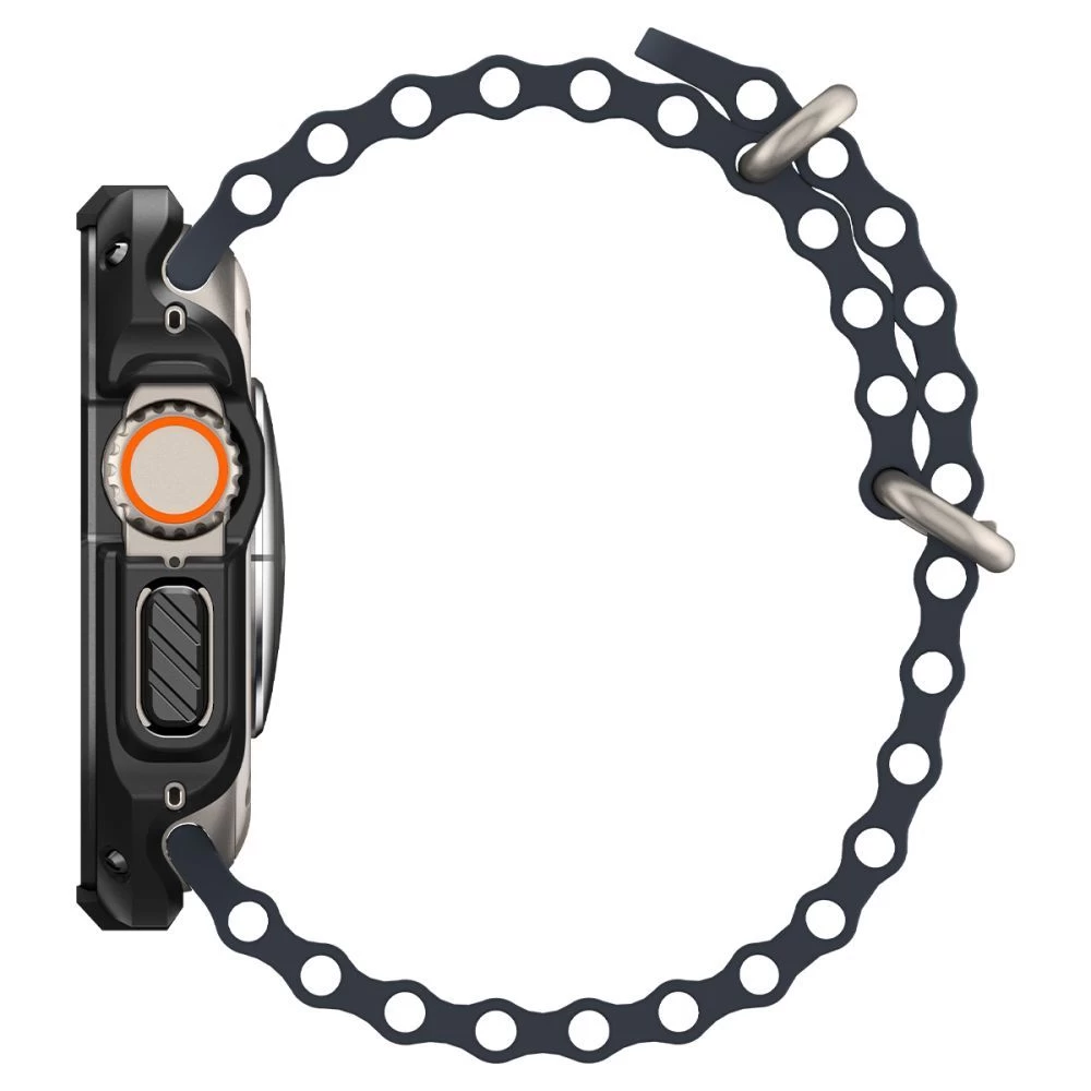 Apple Watch Ultra 4 Aizsargvāciņi un maciņi melns SPIGEN TOUGH ARMOR (49mm)