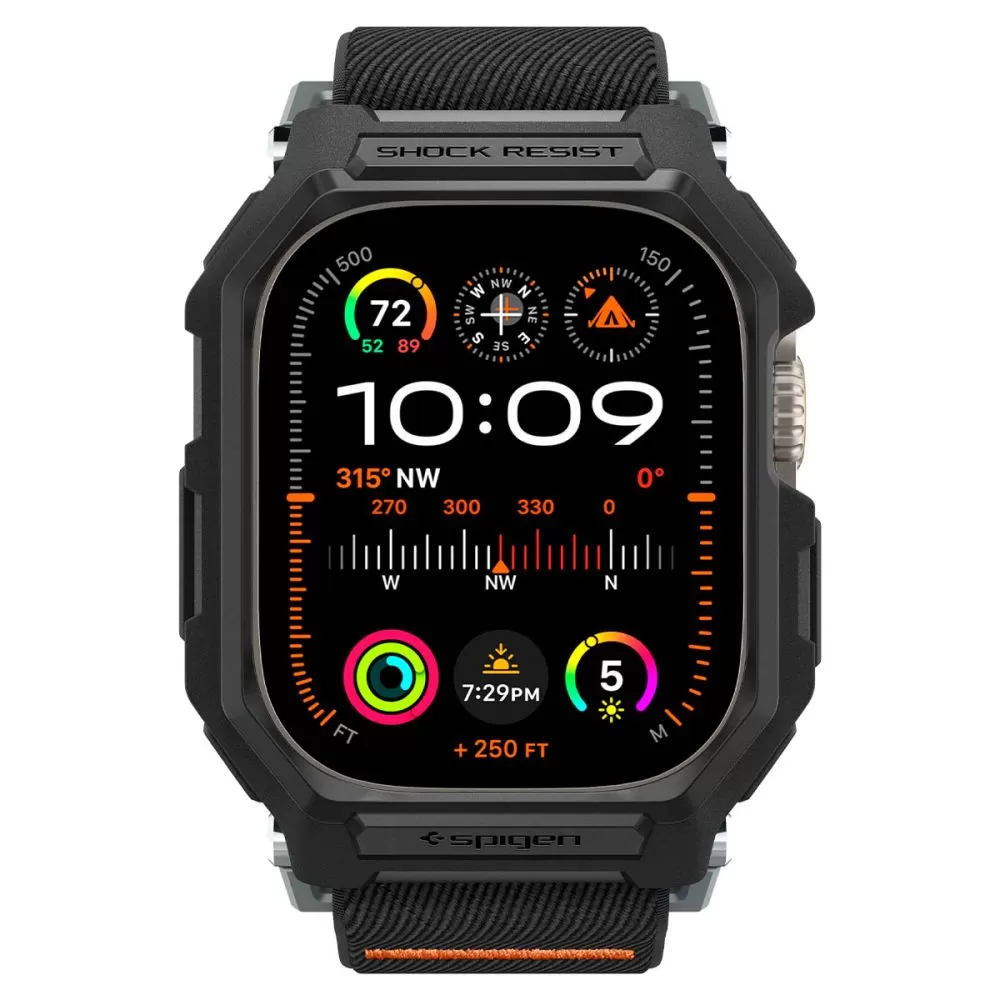 Apple Watch Ultra 4 Viedpulksteņu siksniņas melns SPIGEN LITE FIT ”PRO” (49 mm)