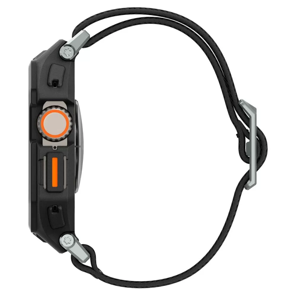 Apple Watch Ultra 4 Viedpulksteņu siksniņas melns SPIGEN LITE FIT ”PRO” (49 mm)