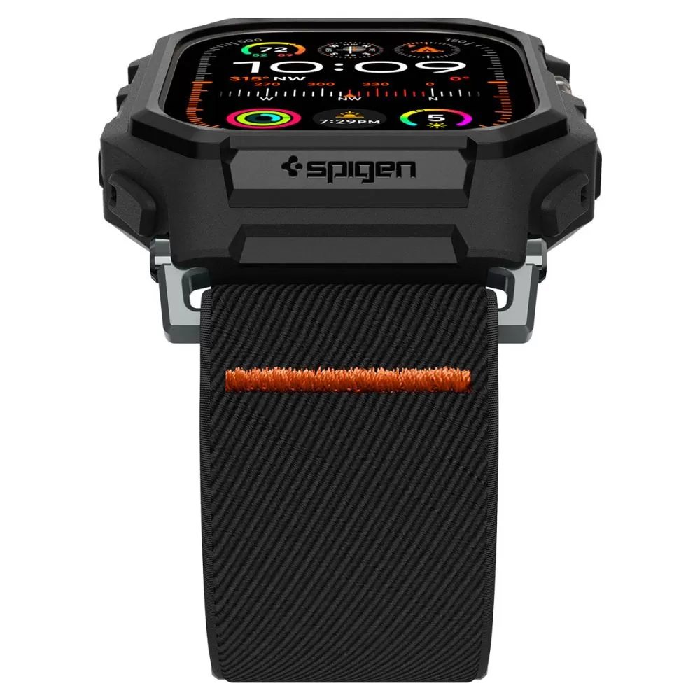 Apple Watch Ultra 4 Viedpulksteņu siksniņas melns SPIGEN LITE FIT ”PRO” (49 mm)