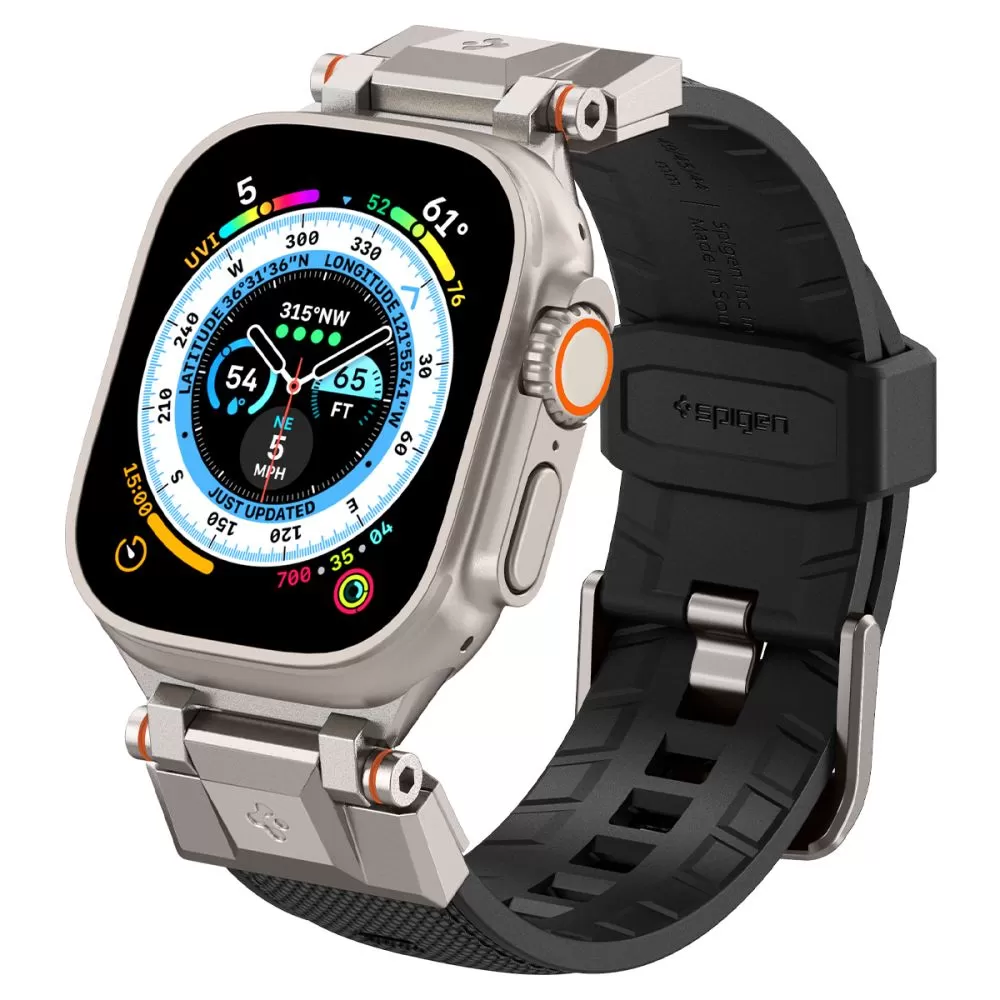 Apple Watch Ultra 4 Viedpulksteņu siksniņas melns SPIGEN DURAPRO ARMOR (49 mm)