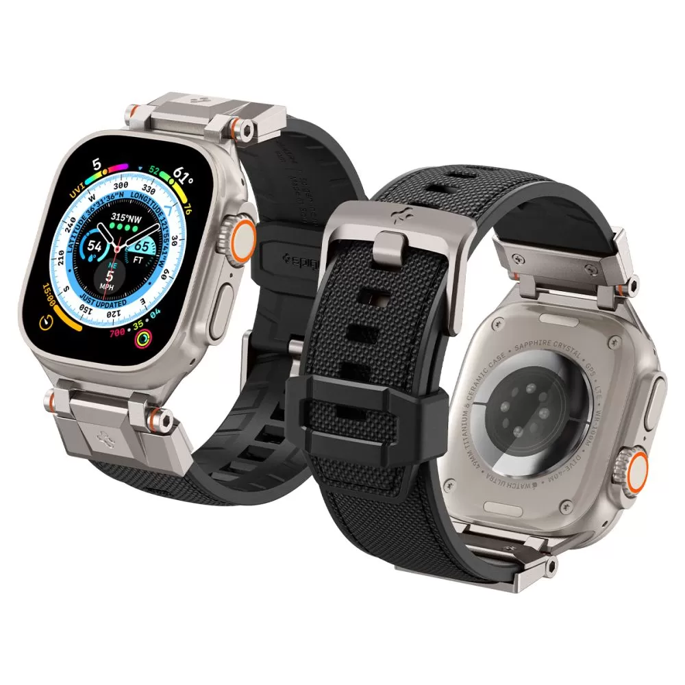 Apple Watch Ultra 4 Viedpulksteņu siksniņas melns SPIGEN DURAPRO ARMOR (49 mm)