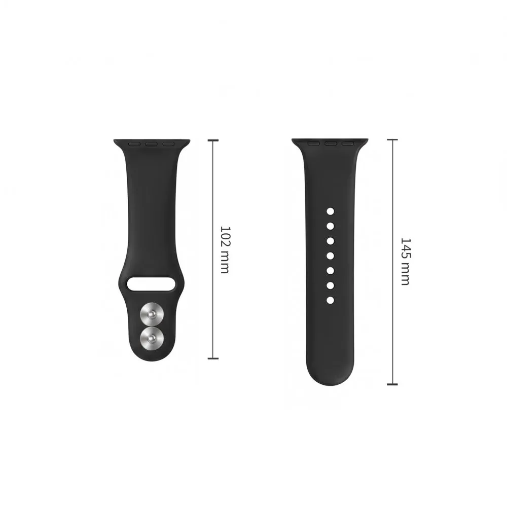 Apple Watch Ultra 4 Viedpulksteņu siksniņas melns TECH-PROTECT SILICONE (49mm)