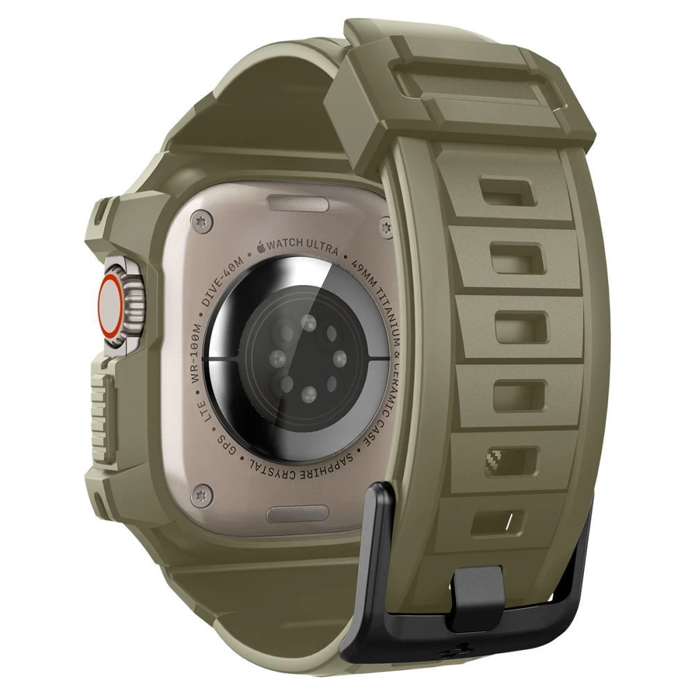 Apple Watch Ultra 4 Viedpulksteņu siksniņas zaļš SPIGEN RUGGED ARMOR ”PRO” (49 mm)