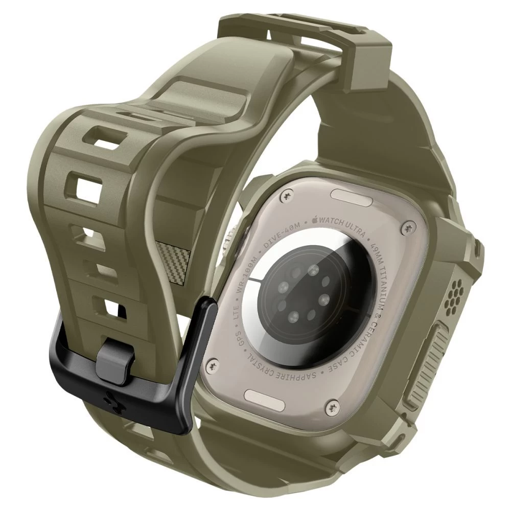 Apple Watch Ultra 4 Viedpulksteņu siksniņas zaļš SPIGEN RUGGED ARMOR ”PRO” (49 mm)