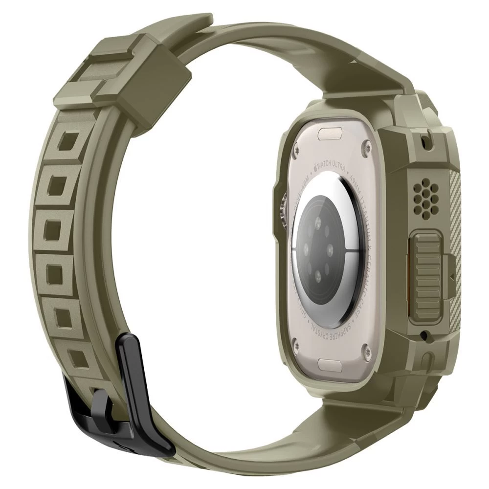 Apple Watch Ultra 4 Viedpulksteņu siksniņas zaļš SPIGEN RUGGED ARMOR ”PRO” (49 mm)