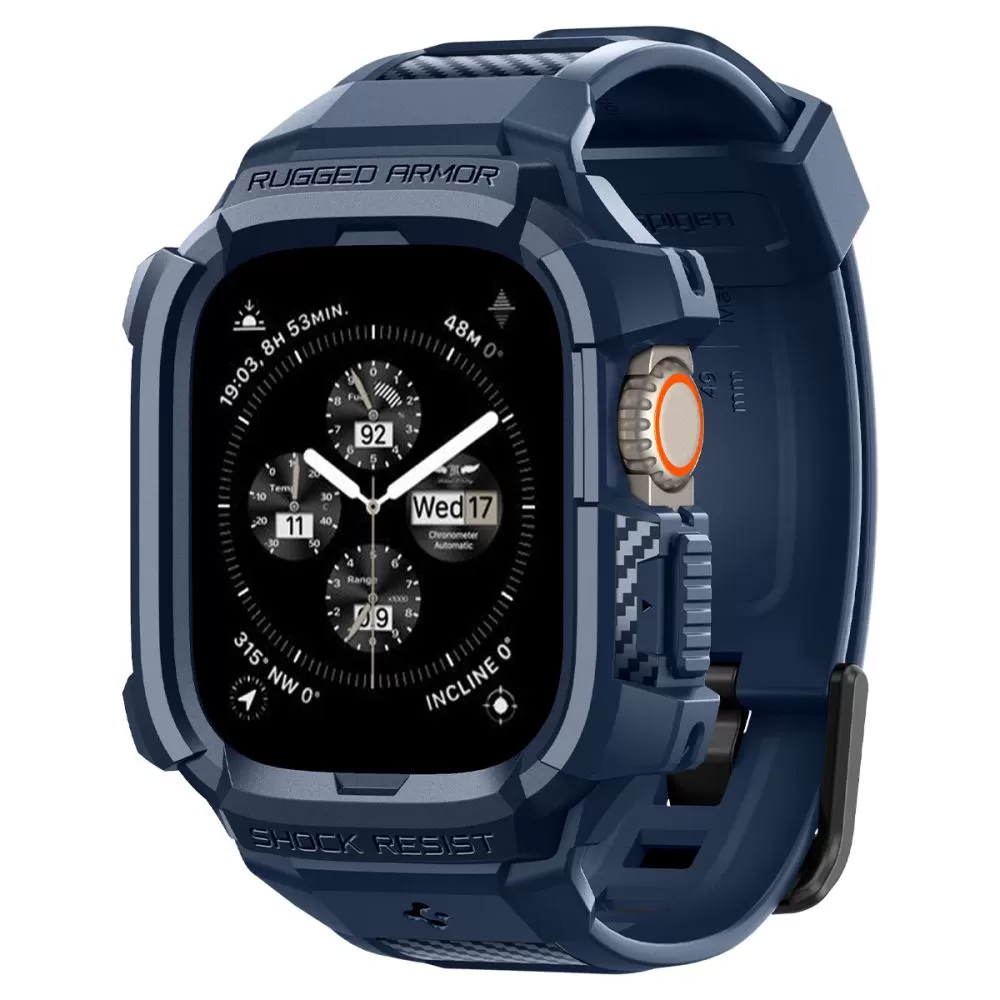 Apple Watch Ultra 4 Viedpulksteņu siksniņas zils SPIGEN RUGGED ARMOR ”PRO” (49 mm)