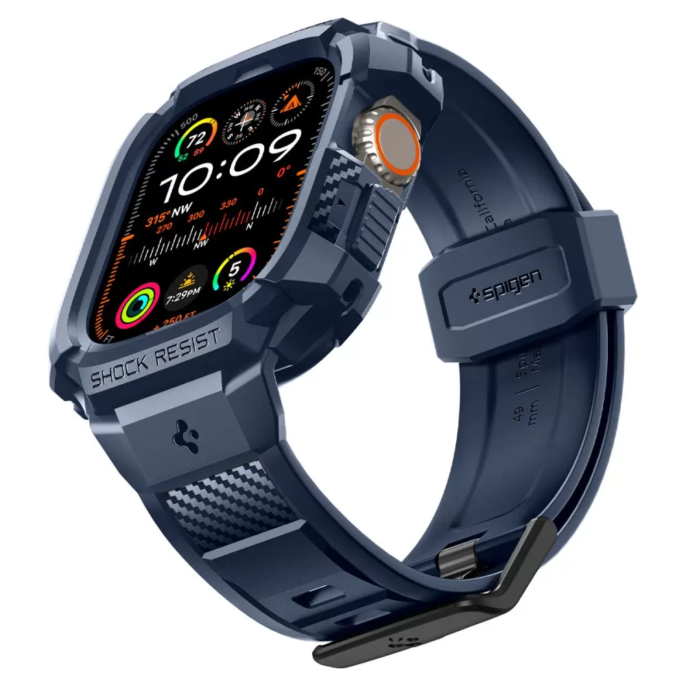 Apple Watch Ultra 4 Viedpulksteņu siksniņas zils SPIGEN RUGGED ARMOR ”PRO” (49 mm)