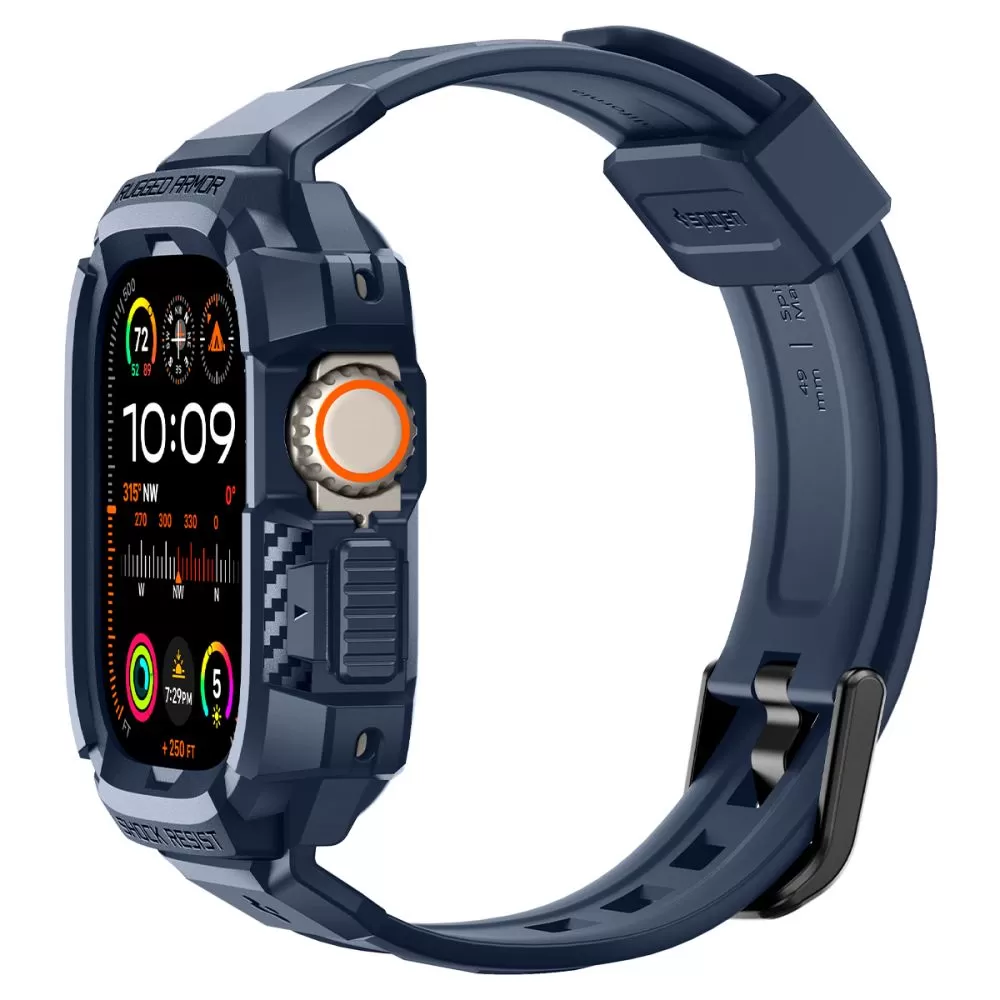 Apple Watch Ultra 4 Viedpulksteņu siksniņas zils SPIGEN RUGGED ARMOR ”PRO” (49 mm)