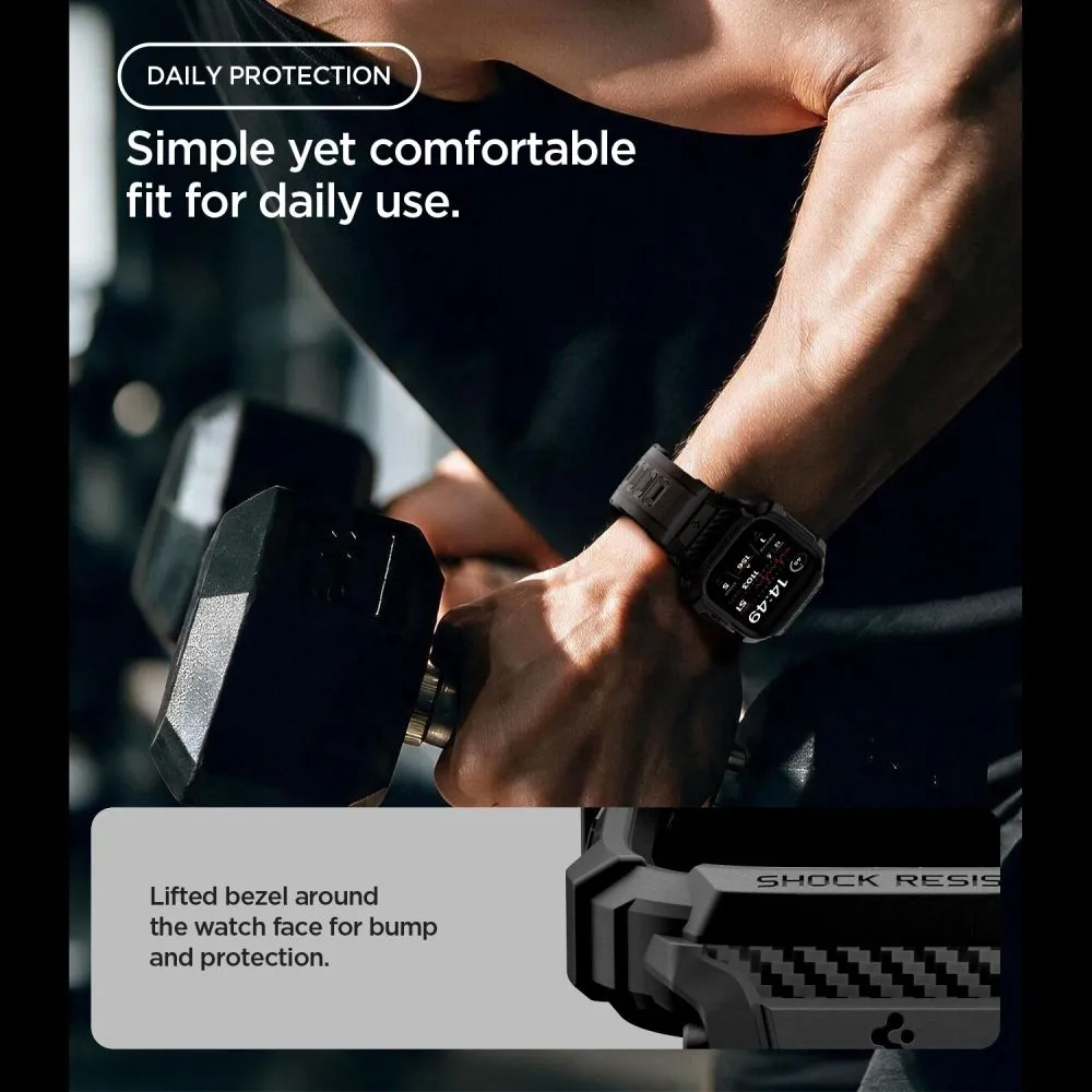 Apple Watch 12 Armband för smartklockor  SPIGEN RUGGED ARMOR PRO (46 MM)