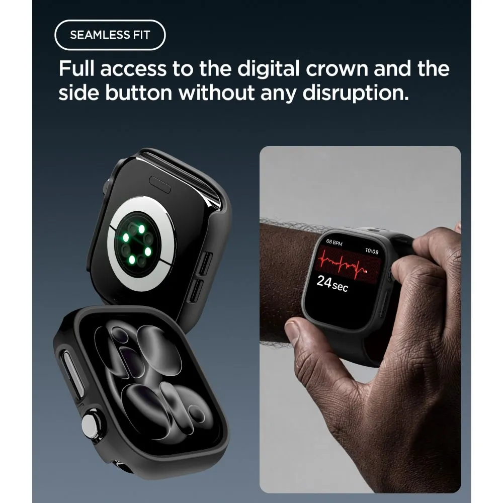 Apple Watch 12 Skyddsfodral och cases svart SPIGEN THIN FIT (46 MM)