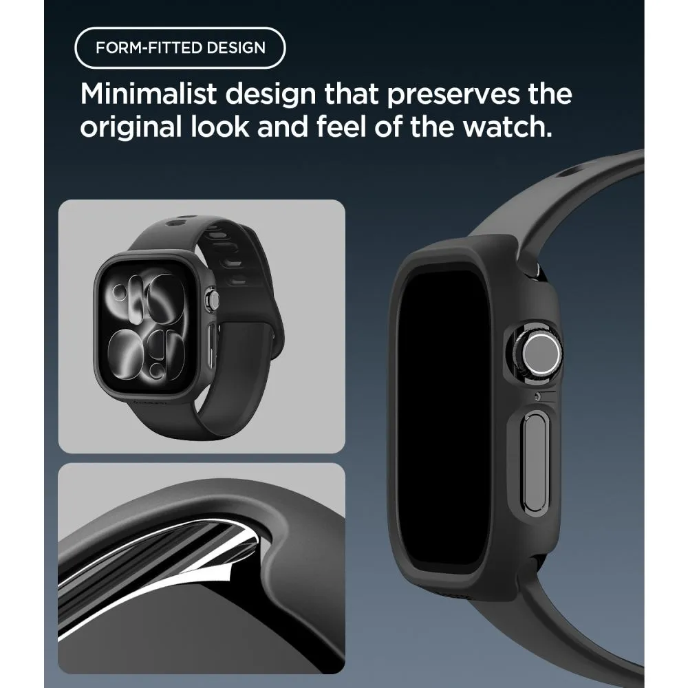 Apple Watch 12 Skyddsfodral och cases svart SPIGEN THIN FIT (46 MM)
