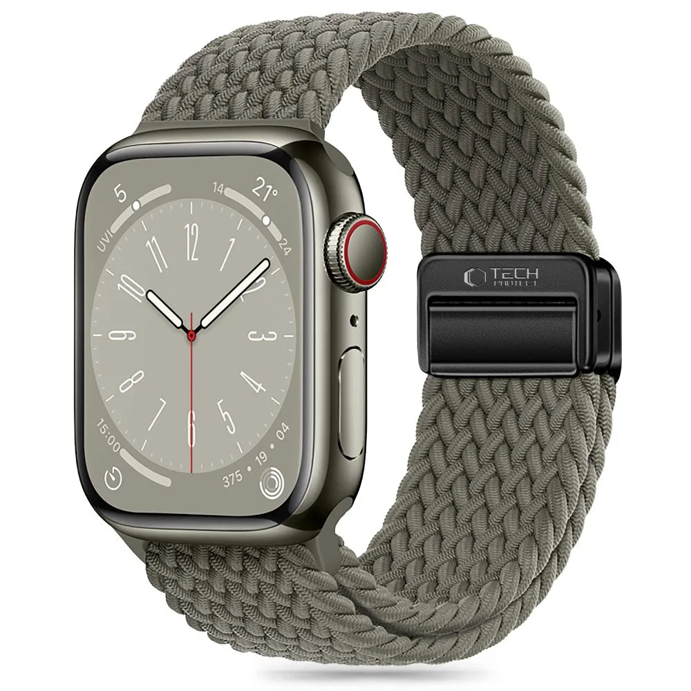 Apple Watch 12 Armband för smartklockor  TECH-PROTECT NYLONMAG (44/45/46 MM)