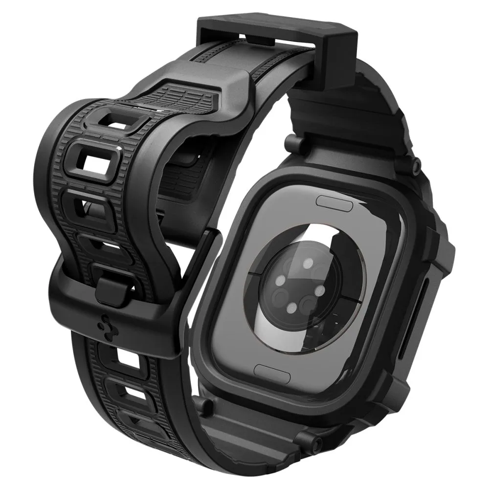 Apple Watch 12 Armband för smartklockor svart SPIGEN RUGGED ARMOR PRO (42 MM)