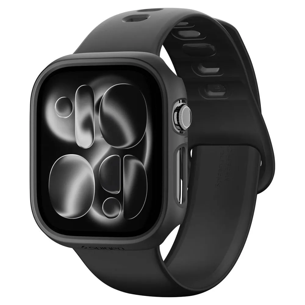 Apple Watch 12 Skyddsfodral och cases svart SPIGEN THIN FIT (46 MM)