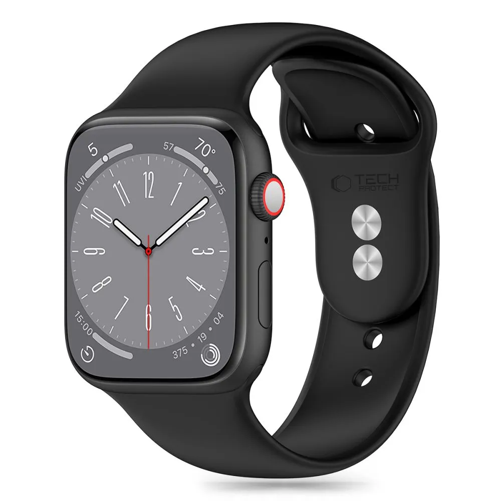 Apple Watch 12 Viedpulksteņu siksniņas melns TECH-PROTECT SILICONE (40/41/42 MM)
